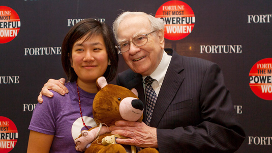 Hannah Chung and Warren Buffett