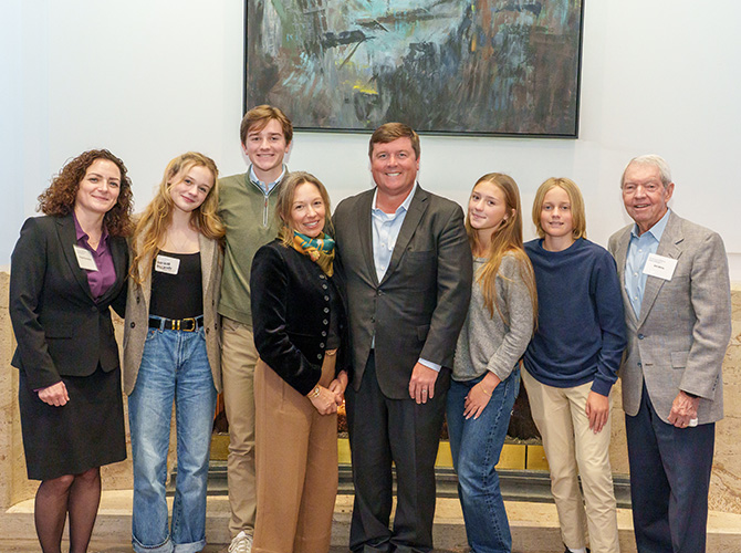 Patrick McCarter and his family attended the 2025 IEMS Distinguished Alumni Award ceremony on Nov. 14.