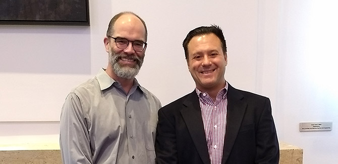 MSIT Director Randall Berry, left, with Robert Musiala, global blockchain counsel for BakerHostetler Law Firm
