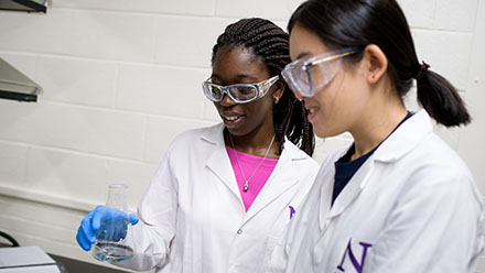 Two people in a lab