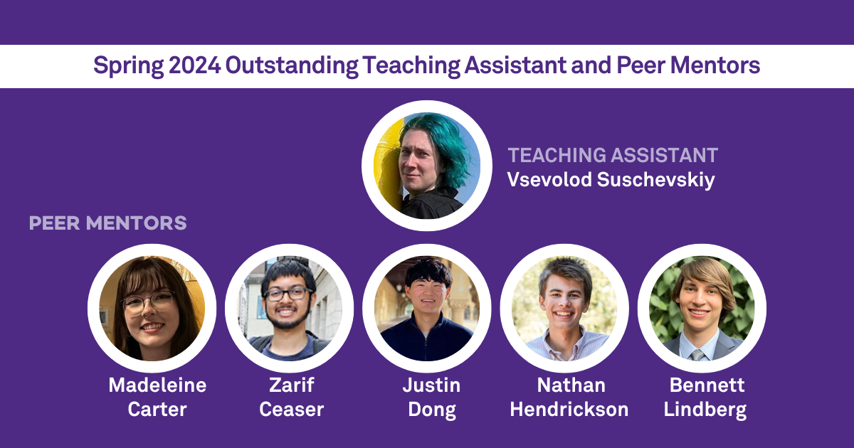 Northwestern CS Announces Spring 2024 Outstanding Teaching Assistant