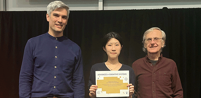 ACS 2025 program chair Christopher MacLellan, Kexin Zhao, Pat Langley (ISLE/Georgia Tech Research Institute)