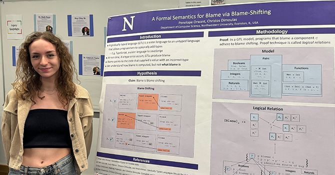Penelope Orwant investigated mathematical proofs for blame-shifting in gradually typed programming languages such as TypeScript.