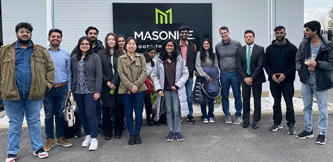 MEM students at the Masonite Innovation Center
