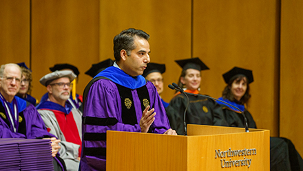 Click to watch Sanjay Sood address the audience during the Dec. 14 ceremony.