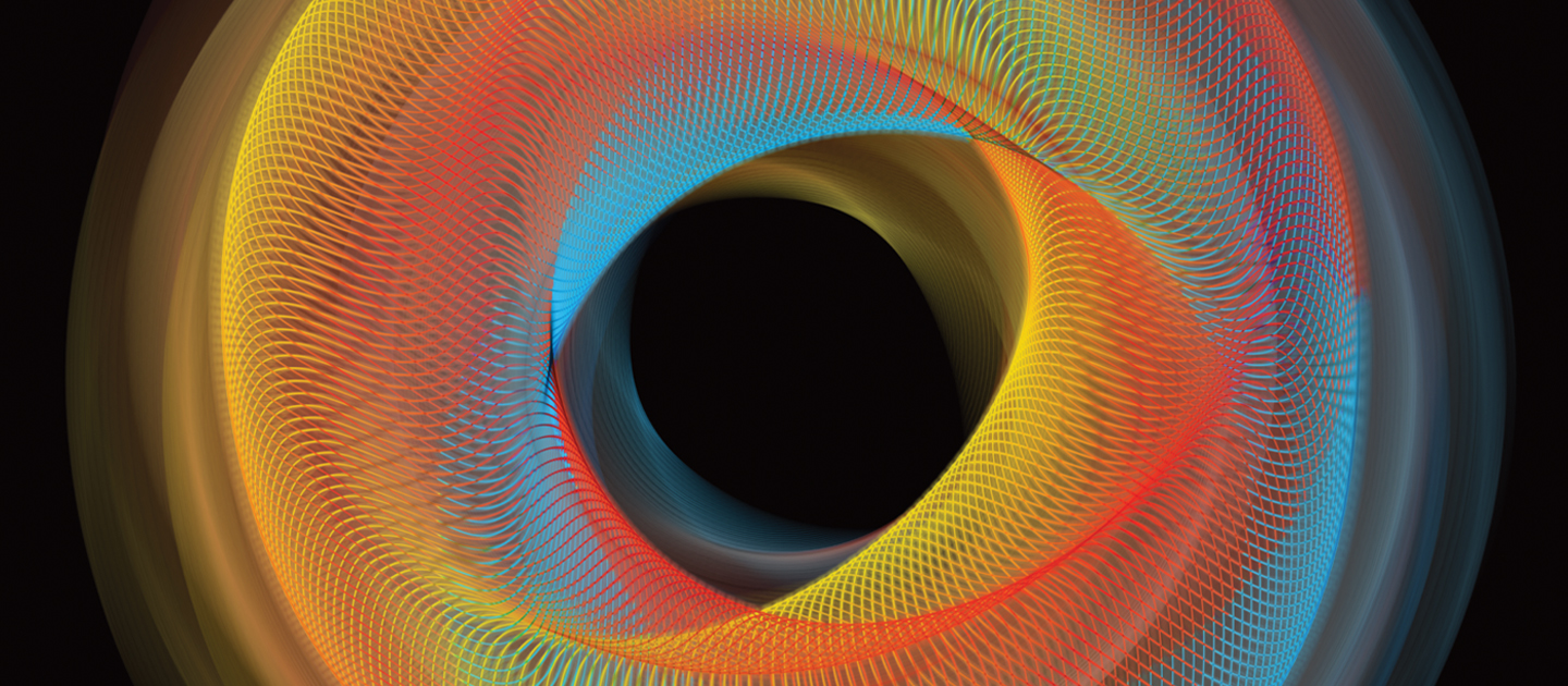 multicolored spiral on black background