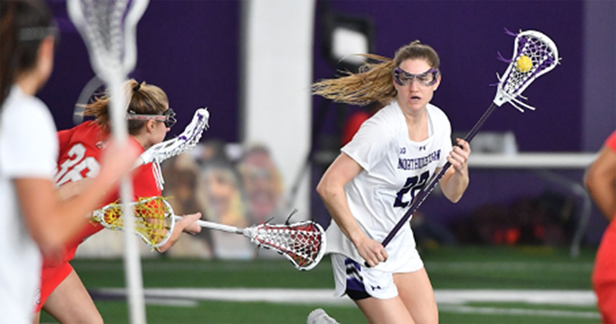 Samantha Mueller (MPM '21) played on Northwestern’s 2021 women’s lacrosse team while enrolled in Northwestern Engineering's Master of Science in Project Management (MPM) program.